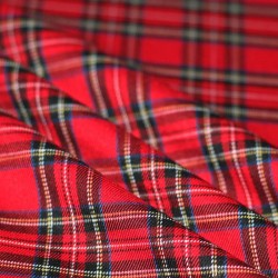 Tkanina Szkocka Kratę (Tartan) Mały Czerwony Stuwart