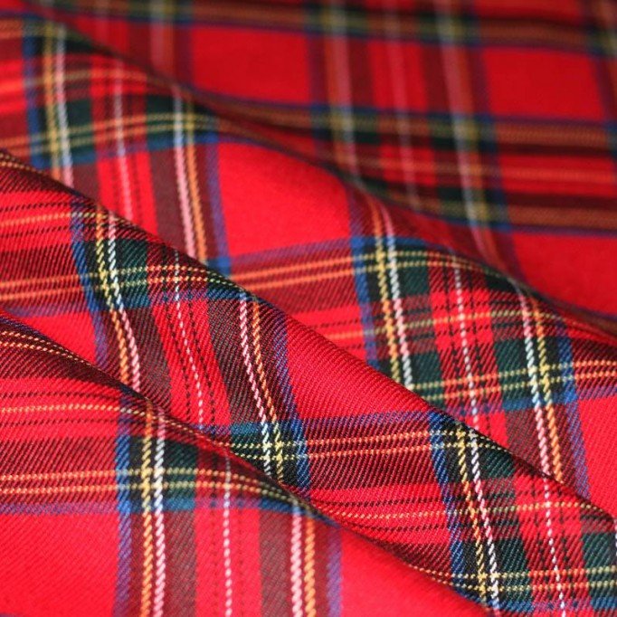 Tissu Tartan Écossais Stretch Royal Stuwart - (Tissus Écossais Tartan)