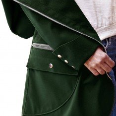 Tessuto Softshell Elastica Verde Scuro