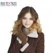 Wildlederimitat Lamm Stoff Braun - (Modestoffe)