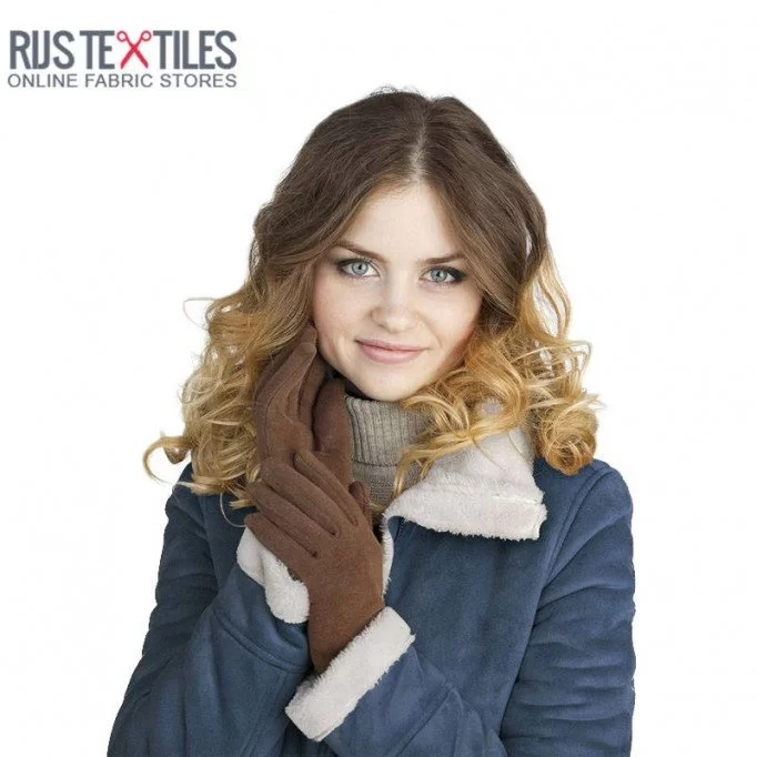 Baranek Plusz Zamsz Tkanina Dżins | Rijs Textiles