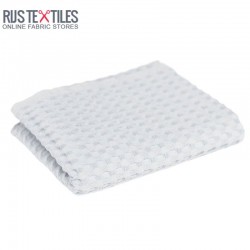 Waffle Fabric Jacquard White