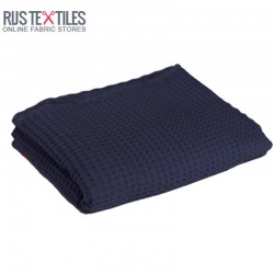 Waffle Pique Fabric Navy Waffle Pique Fabric Navy