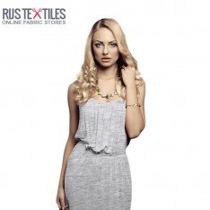 Tissu Viscose Jersey Gris Clair Melange 