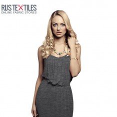 Tissu Viscose Jersey Gris Foncé Melange