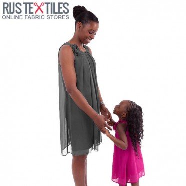 Tessuto Chiffon Grigio Scuro - (Tessuti Chiffon)